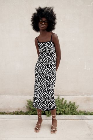 Zara + Jacquard Animal Detail Dress