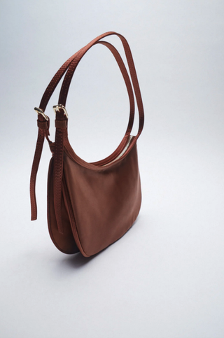 Zara + Satin Effect Shoulder Bag