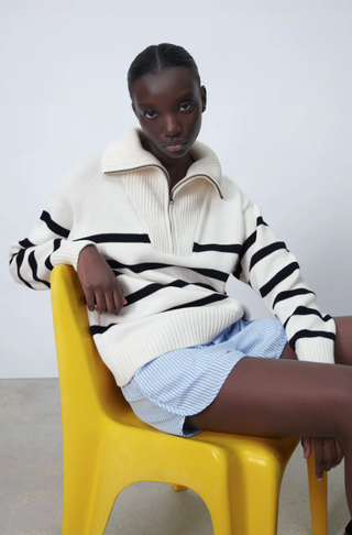 Zara + Knit Zip Sweater