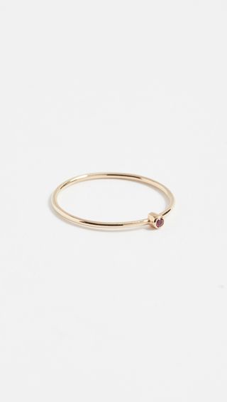 Jennifer Meyer Jewelry + 18k Gold Thin Ruby Ring