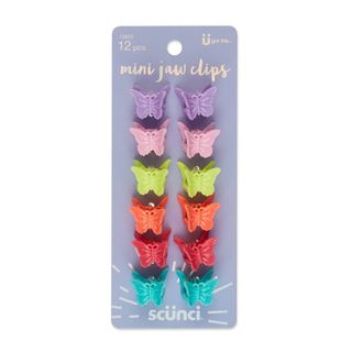 Scunci + Butterfly Bright Colors Mini Jaw Clips