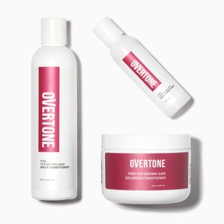 Overtone Haircare + Pink for Brown Hair Complete System