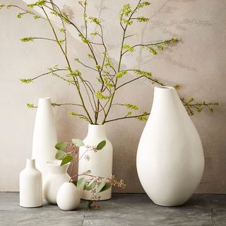 West Elm + Pure White Ceramic Vases