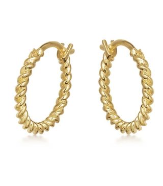 Missoma + Gold Mini Helical Hoop Earrings