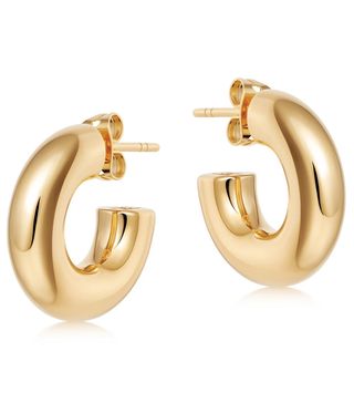 Missoma + Gold Medium Chubby Hoop Earrings