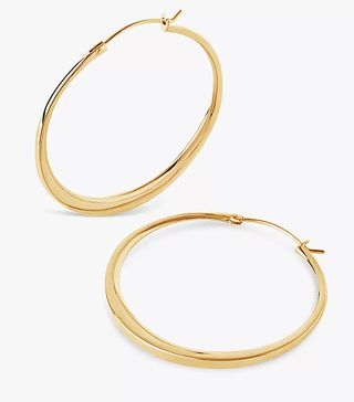 Dinny Hall + Medium Tapering Click Hoop Earrings, Gold