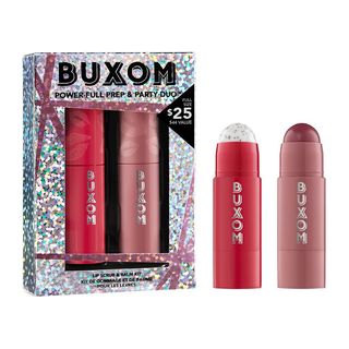 Buxom Cosmetics + Power-Full Prep & Party Lip Scrub and Balm Kit Featuring Dolly Fever