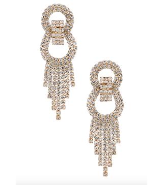 Ettika + Crystal Fringe Earrings in Gold