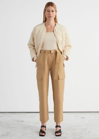 & Other Stories + Relaxed Belted Utility Pocket Trousers