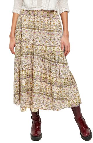Free People + All About the Tiers A-Line Skirt