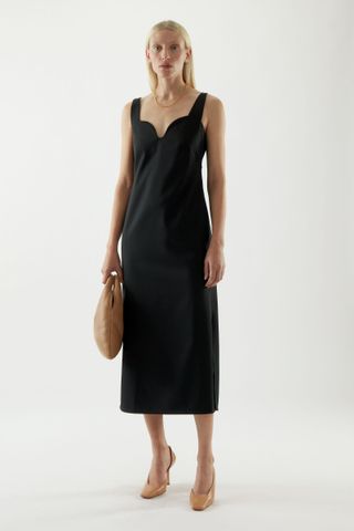 COS + Sleeveless Fluid Wool Mix Dress