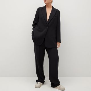 Violeta by Mango + Peak Lapel Suit Blazer