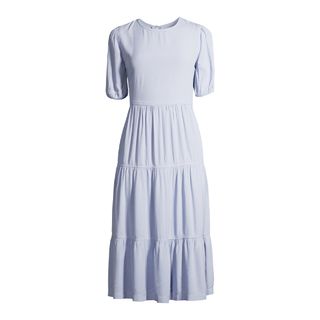 Free Assembly + Short Sleeve Tiered Maxi Dress