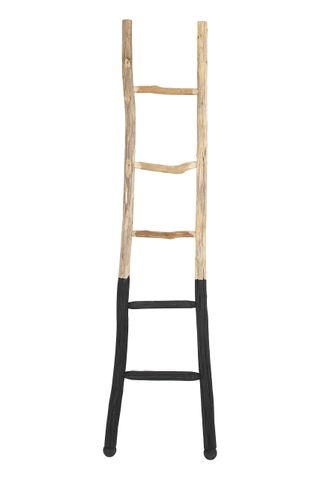 Creative Co-Op + Dipped Decorative Wood Ladder, Black