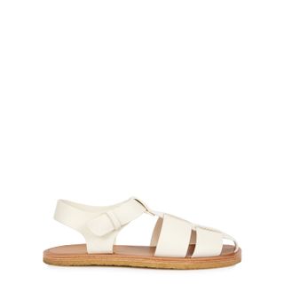 The Row + Fisherman woven textured-leather sandals
