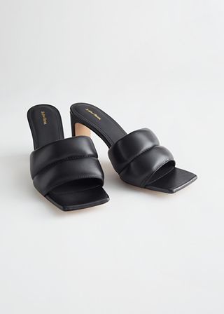 & Other Stories + Padded Leather Heeled Sandals
