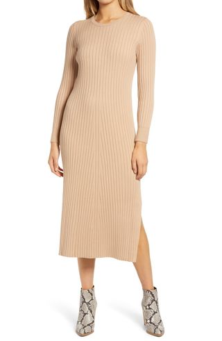 Wayf x BFF + Hollie Long Sleeve Sweater Dress