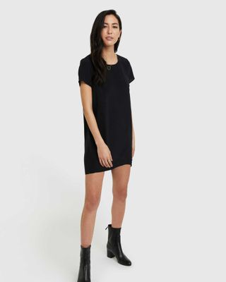 Quince + Washable Stretch Silk Tee Dress