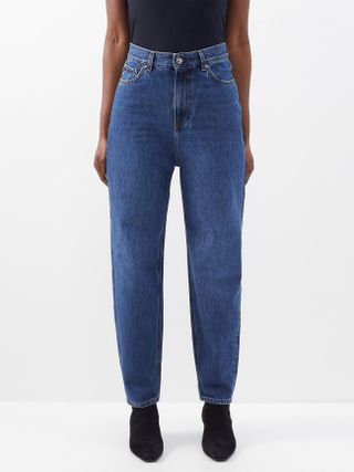 Toteme + High-Rise Organic-Cotton Tapered Jeans