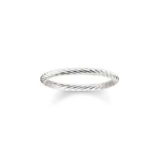Thomas Sabo + Rope Detail Ring in 925 Sterling Silver