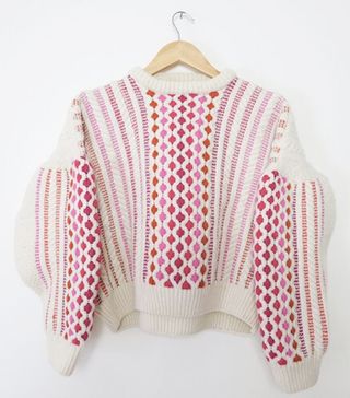 Mad Brown Knitwear + Cropped Pink and Orange Jumper