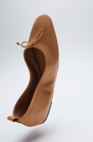 Zara + Leather Ballet Flats