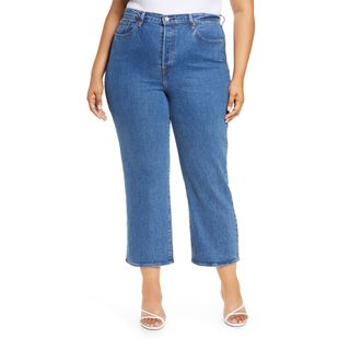 Levi's + Ribcage Ankle Straight Leg Jeans in Jive Beats
