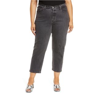 Levi's + 501 High Waist Crop Straight Leg Jeans in Cabo Fade