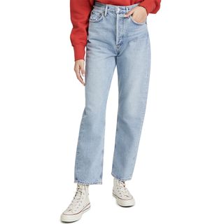 Agolde + 90's Mid Rise Loose Fit Jeans in Snapshot