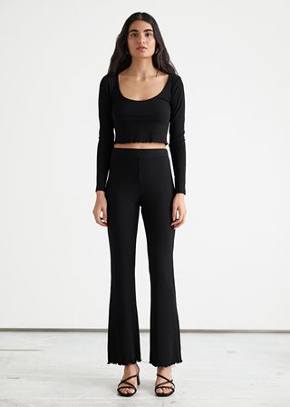 
Other Stories + High Waist Lettuce Edge Trousers