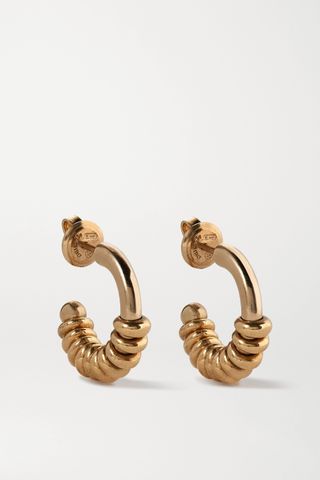 Bottega Veneta + Gold-Tone Hoop Earrings