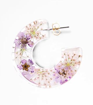 Zara + Resin Earrings With Dried Flowers