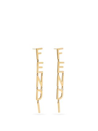Fendi + Logo Drop Earrings