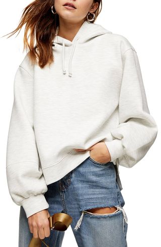 Topshop + Oversize Panel Hoodie