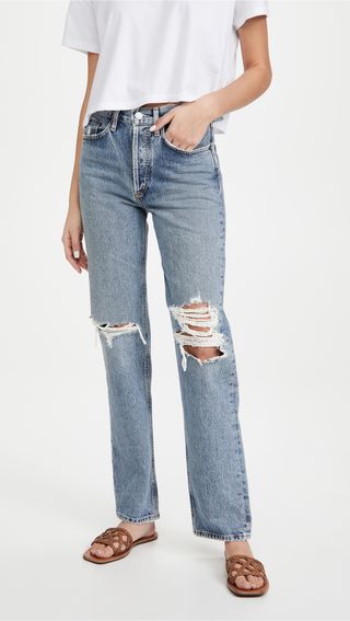 Agolde + Lana Mid Rise Vintage Straight Jeans