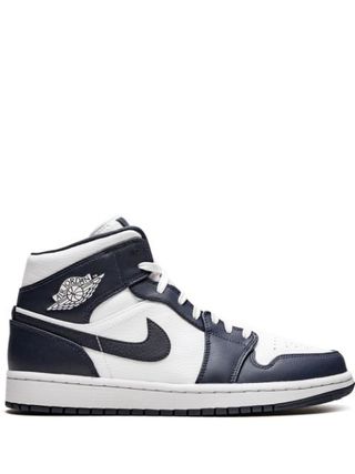 Jordan + Air Jordan 1 Mid Obsidian Sneakers