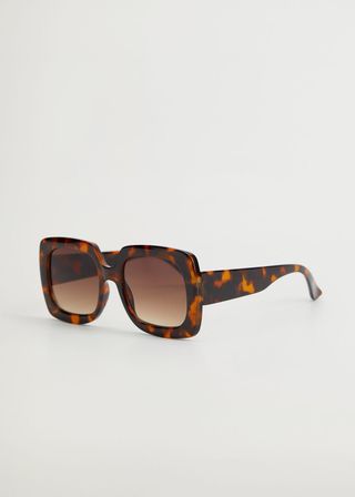 Mango + Tortoiseshell Oversize Sunglasses
