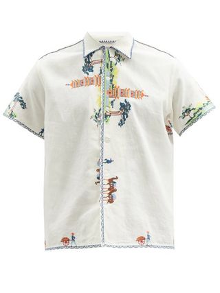Bode + Pagoda Scene Cotton-Blend Shirt