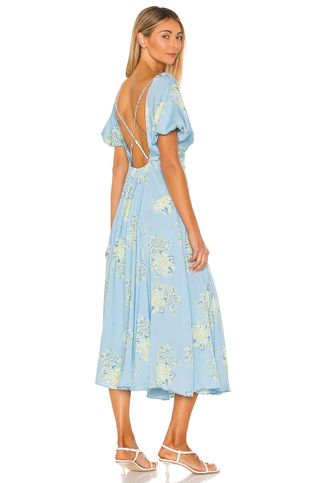 Free People + Laura Printed Dress in Sky Combo