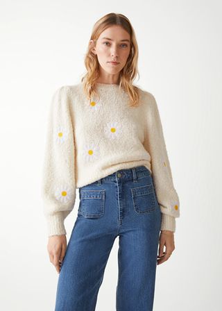 & Other Stories + Playful Embroidery Knit Sweater