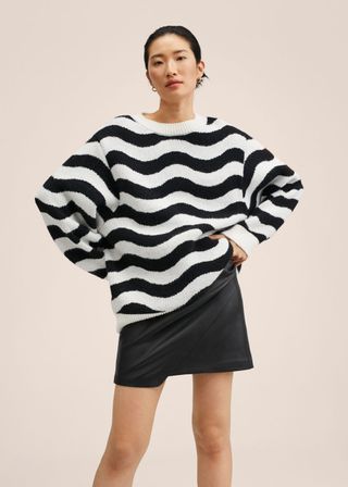 Mango + Oversized Striped Sweater