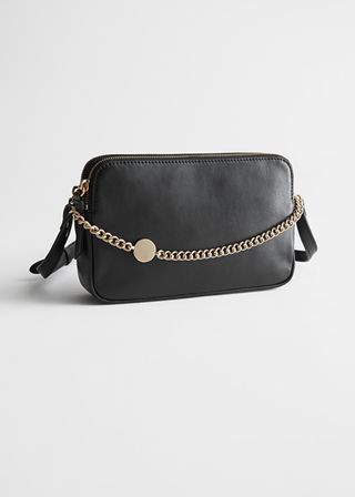 & Other Stories + Chain Embellished Leather Bag
