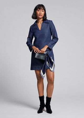 & Other Stories + Relaxed A-Line Denim Dress