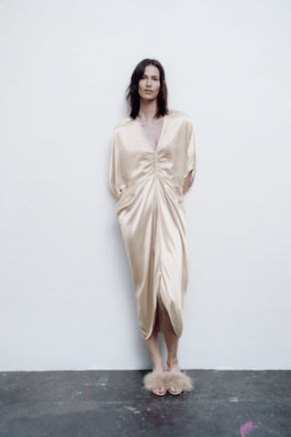 Zara + Satin Tunic Dress