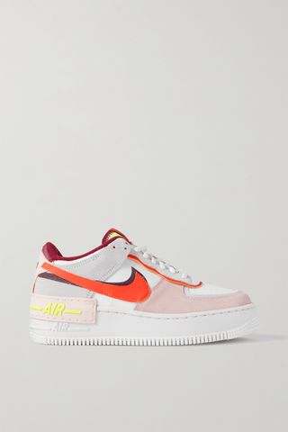 Nike + Air Force 1 Shadow Suede and Leather Sneakers