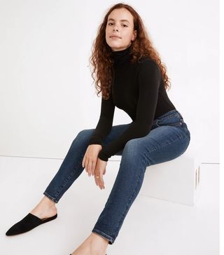 Madewell + Curvy High-Rise Skinny Jeans in Lanette Wash