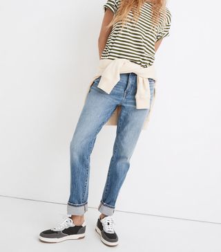 Madewell + Tomboy Straight Jeans in Wright Wash
