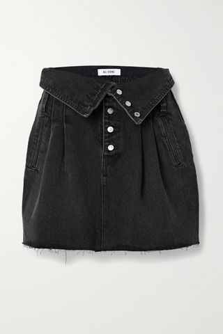 Re/Done + 80s Fold-Over Denim Mini Skirt
