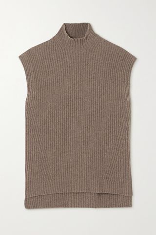 Ganni + Oversized Ribbed Wool-Blend Sweater