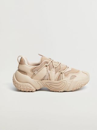 Mango + Lace-Up Panel Sneakers - Women | Mango Usa